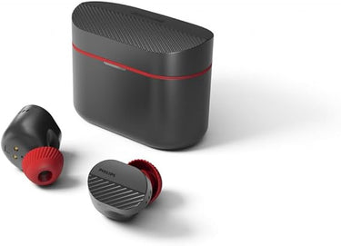 PHILIPS TAA5508BK/00 Auriculares True Wireless Bluetooth con cancelación de Ruido Pro y micrófono, Sonido Natural, hasta 28 Horas De Reproducción, Estuche de Carga, Cable USB-C, IPX5, Negro